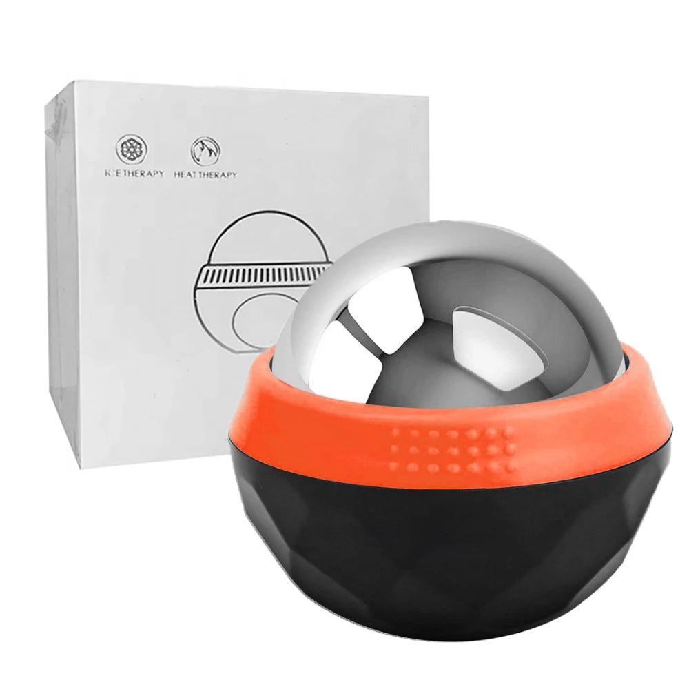 Hot/Cold Massage Roller Ball Stainless Steel Body Therapy Ice Roller Pain Relief Deep Tissue Massage Balls Body Face Massager